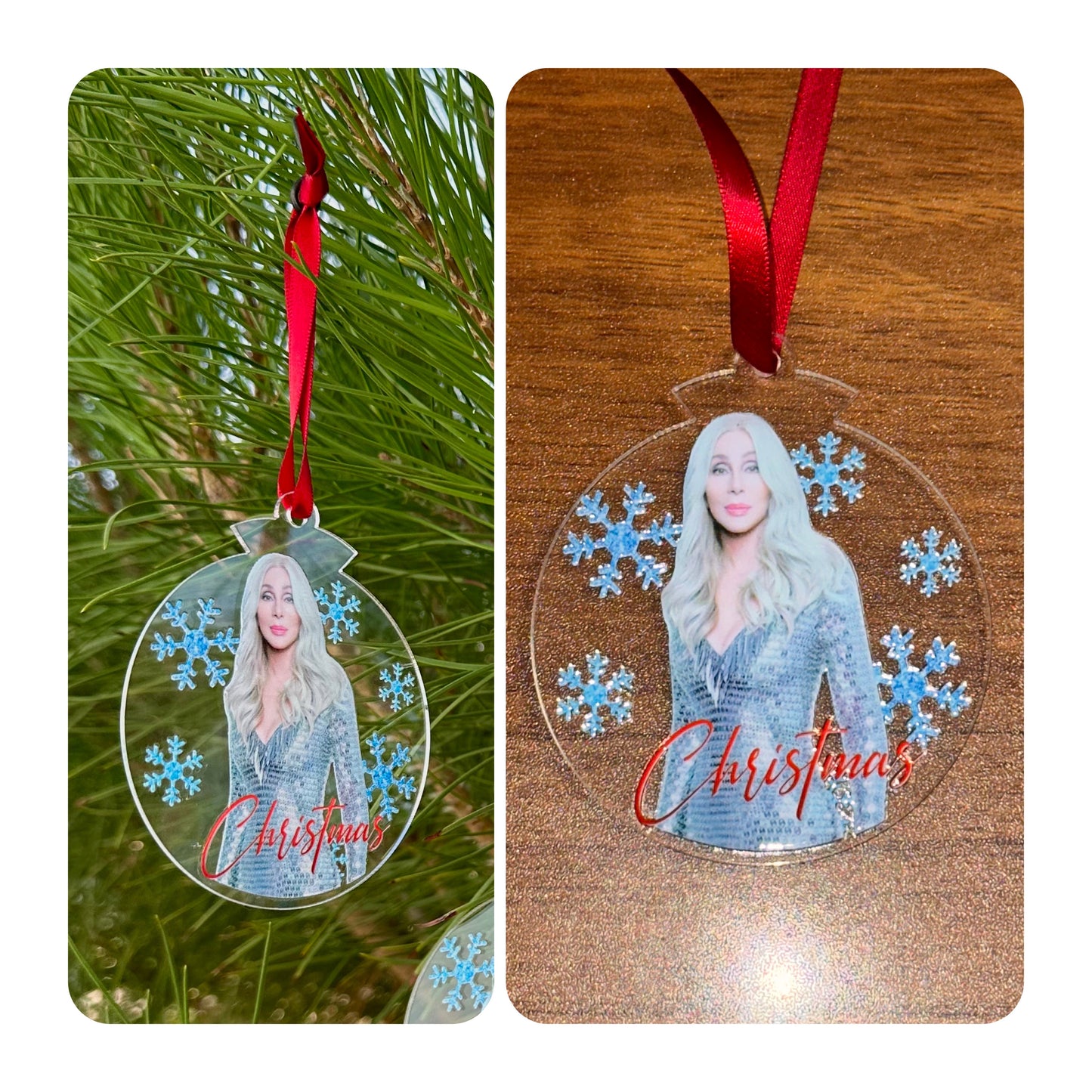 CHER CHRISTMAS ORNAMENT (3 pack)