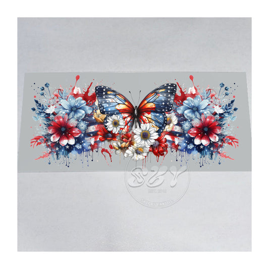 529 BUTTERFLY AND FLOWERS - UVDTF16OZ