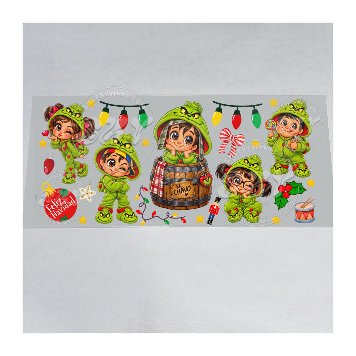 1644 EL CHAVO AND FRIENDS AS GRINCH - UVDTF16OZ