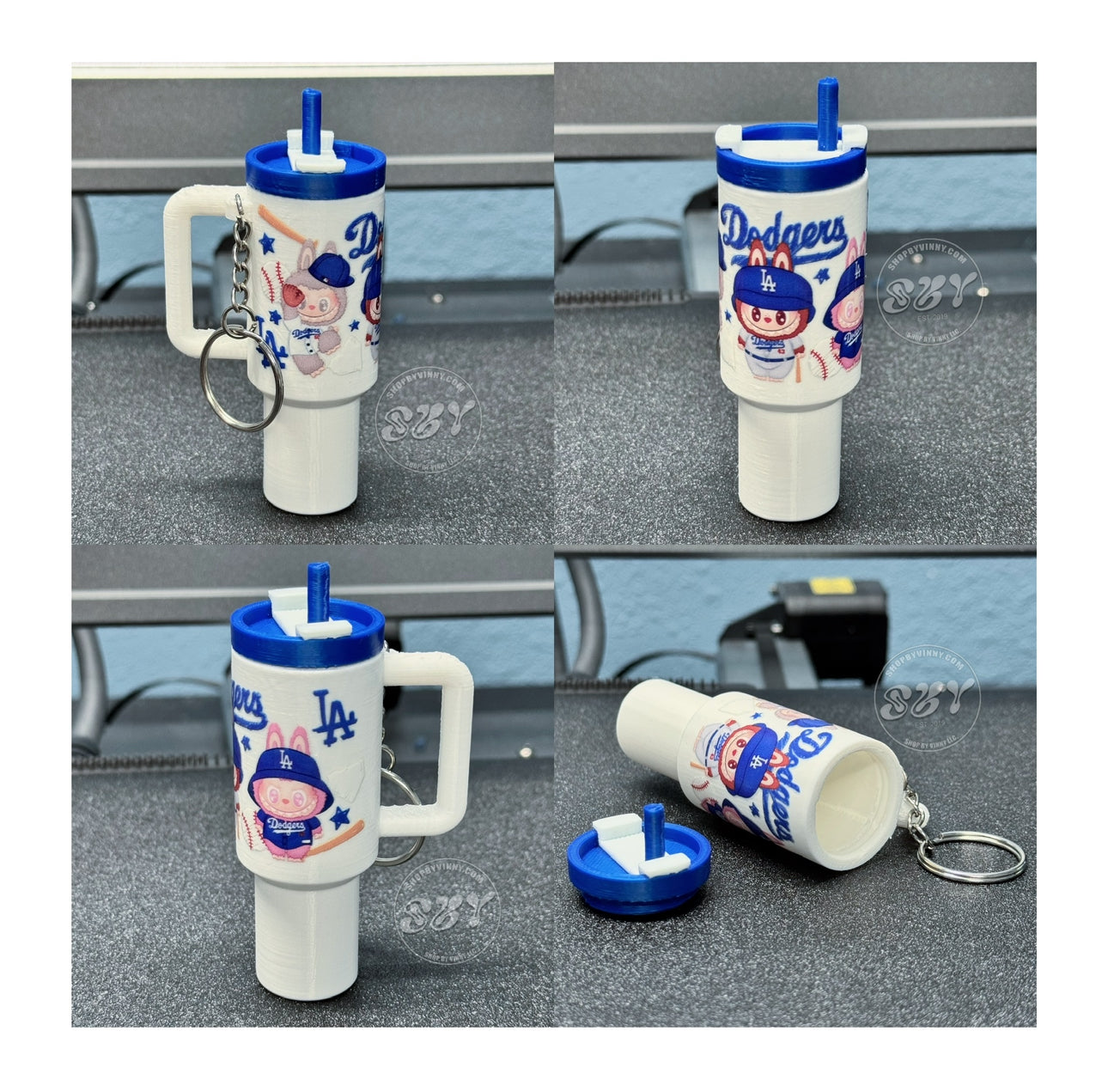 Dodgers Stanley Chapstick Keychain