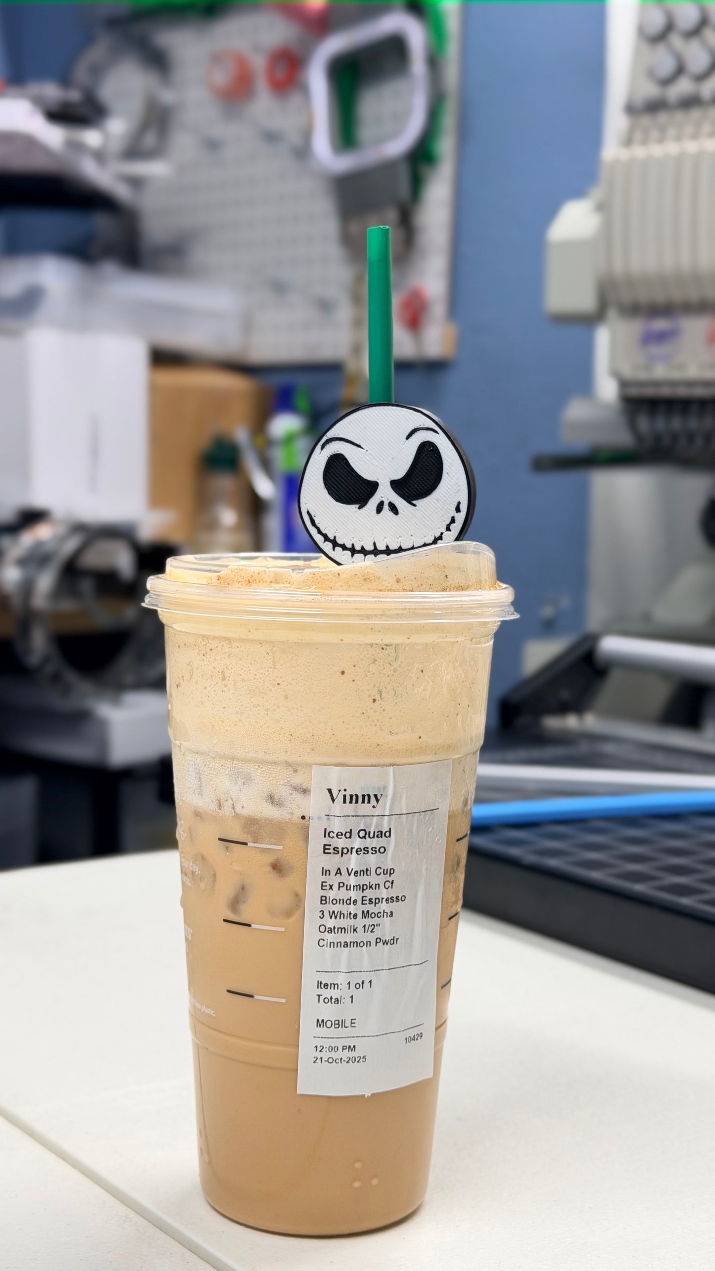 12 PCS JACK THE SKELETON STRAW TOPPER- HALLOWEEN