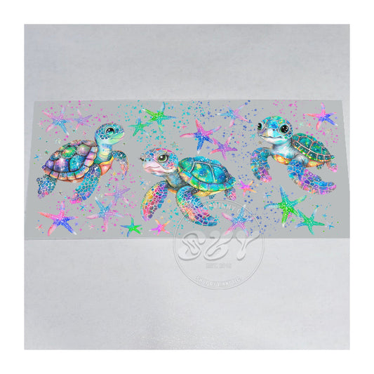 443 COLORFUL TURTLES - UVDTF16OZ