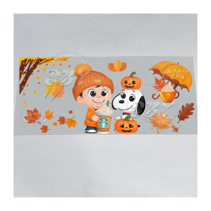 1435 CHARLIE SNOOPY FALL - UVDTF16OZ