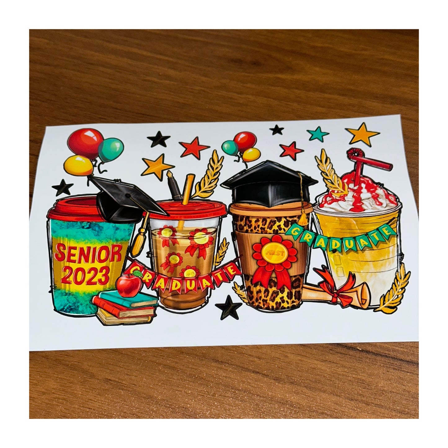 2023 Graduation - 16oz Glass Beer Can Wrap - Printable Vinyl