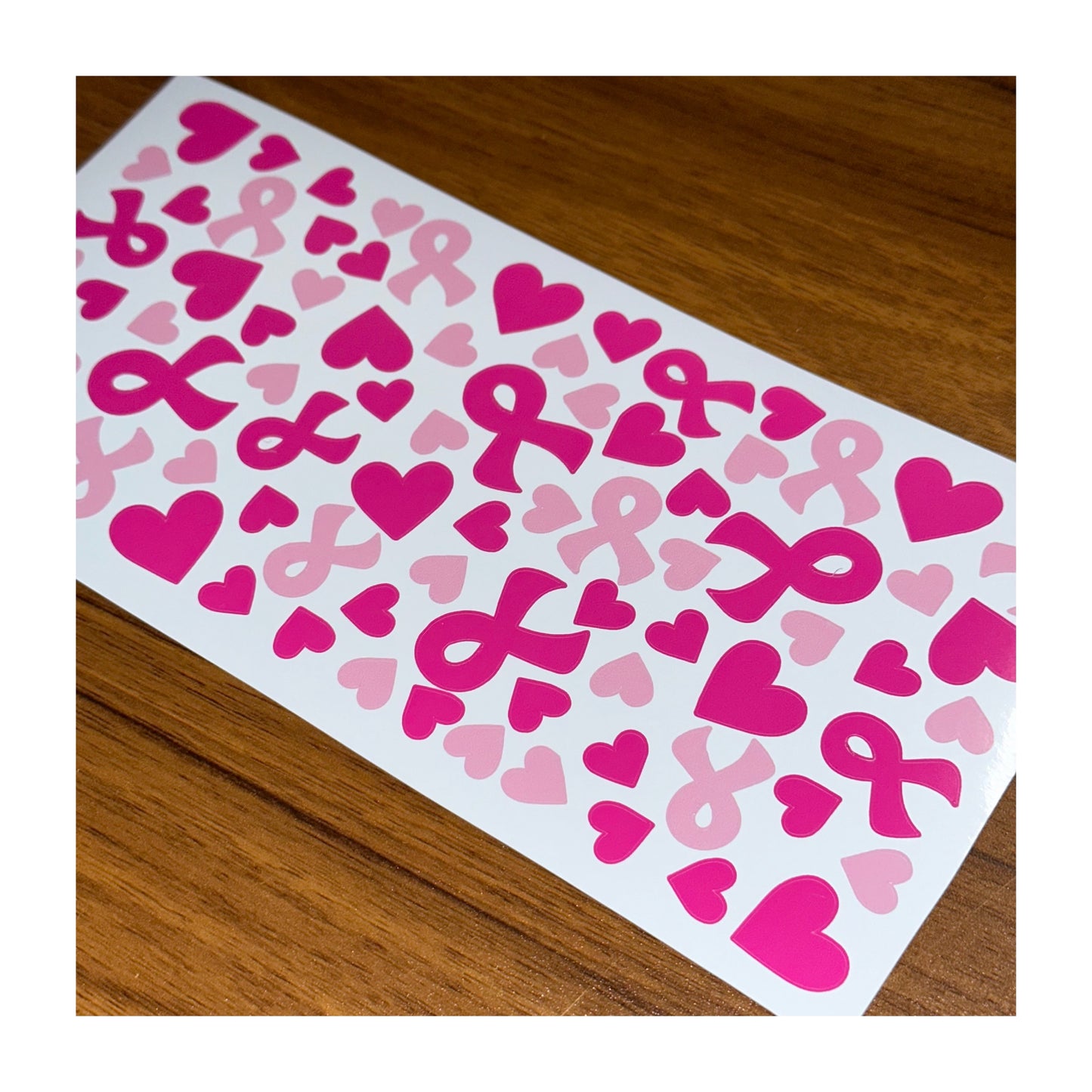 Pink Ribbon š- Cancer - 16oz Glass Beer Can Wrap - Printable Vinyl