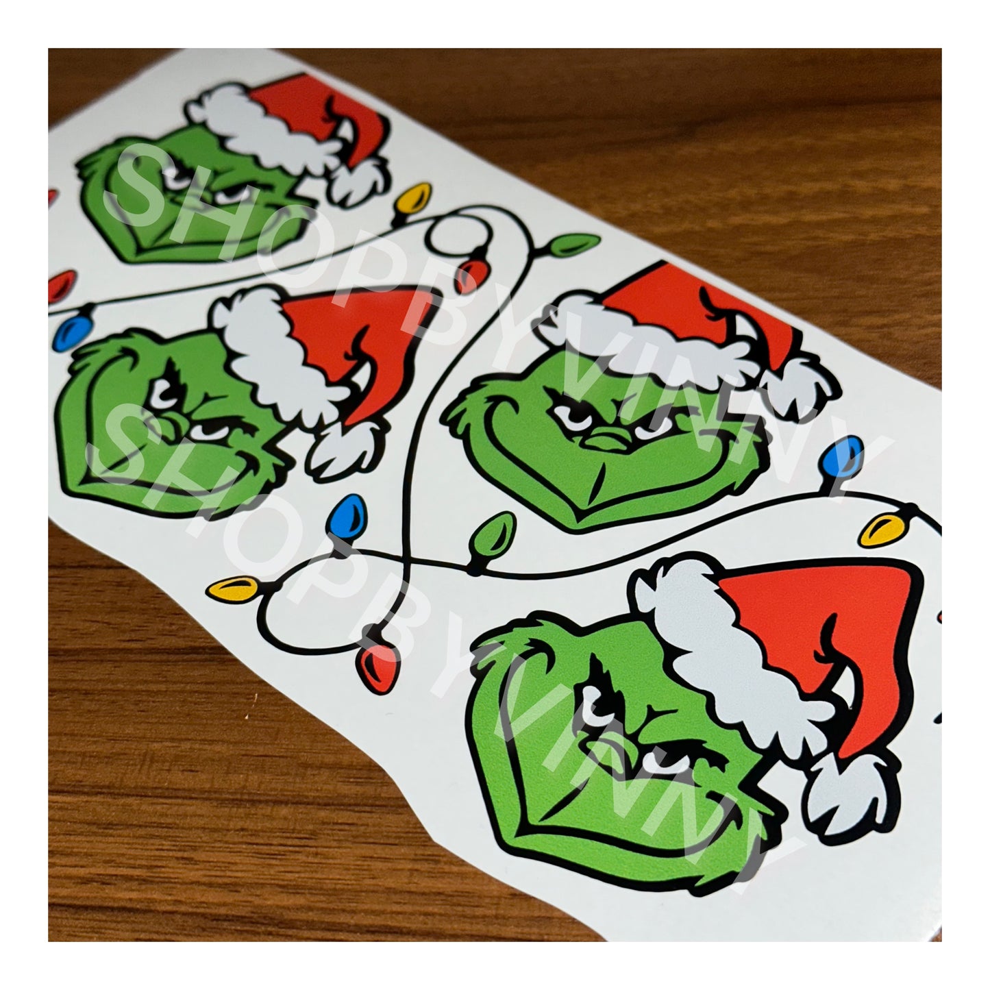 16oz Glass Beer Can Wrap. - GREEN GUY XMAS - Printable Vinyl