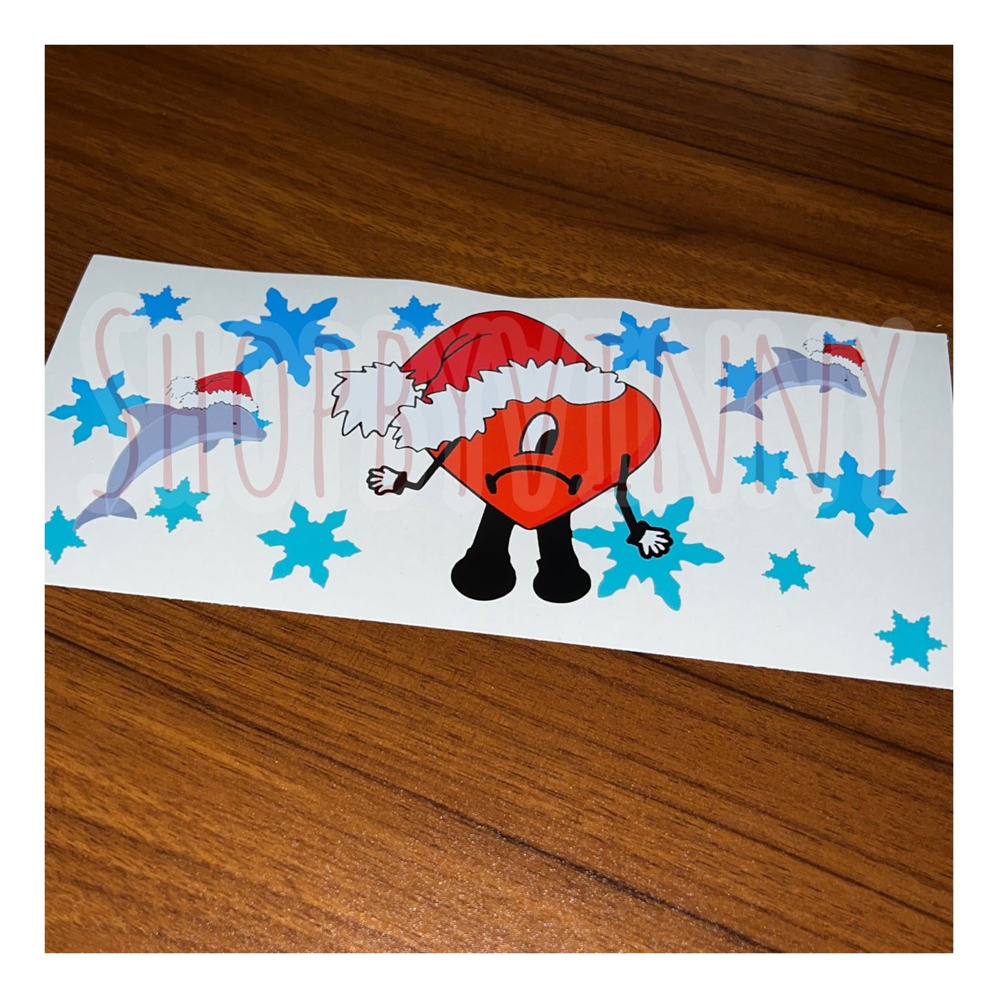 16oz Glass Beer Can Wrap. - Christmas UVST - Printable Vinyl