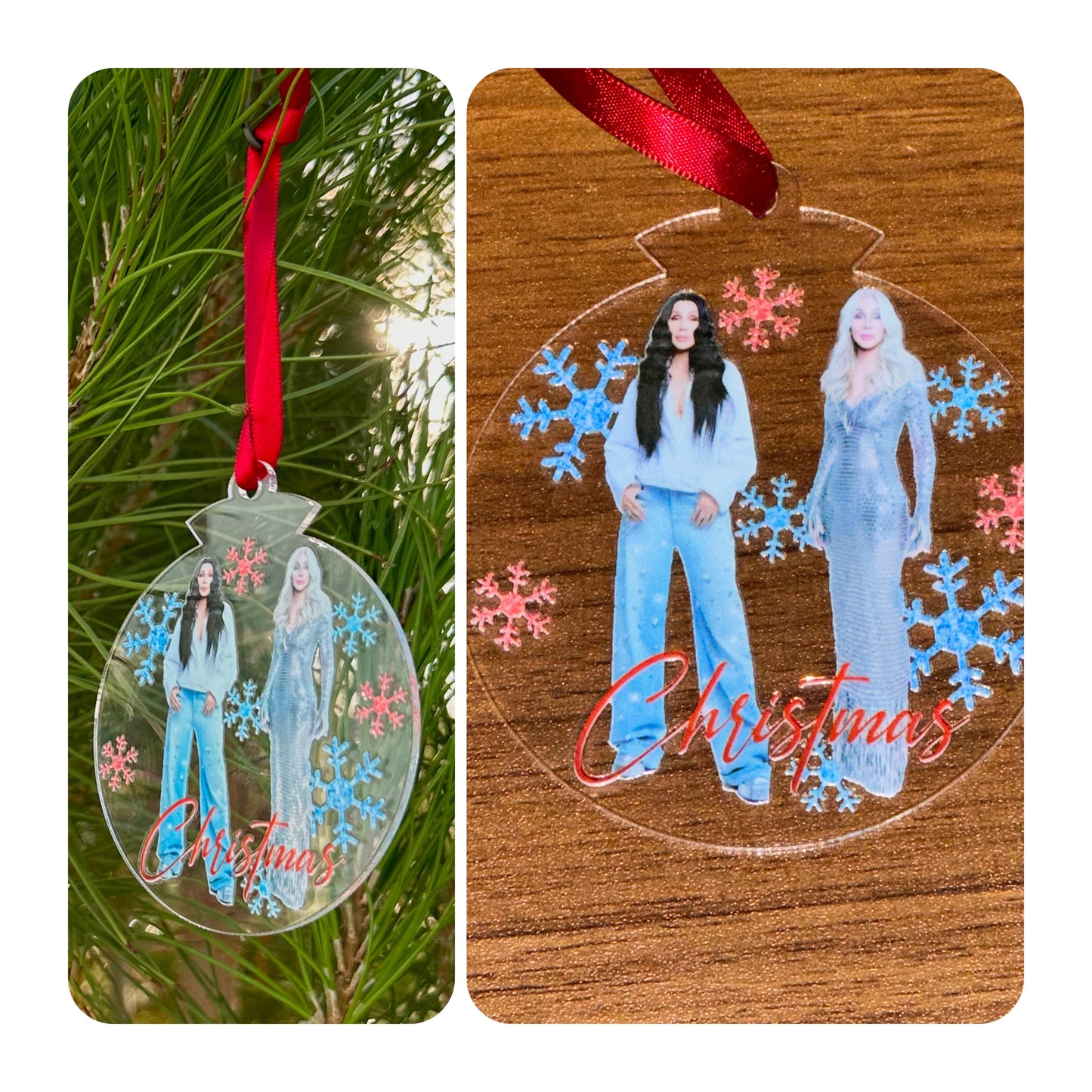 CHER CHRISTMAS ORNAMENT (3 pack)