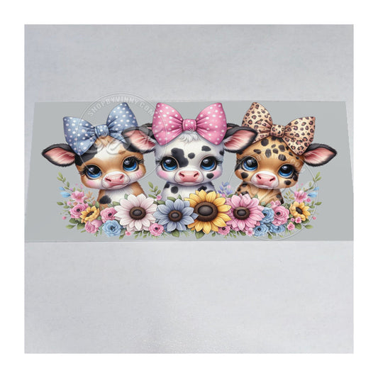 682 CUTE FLOWER COWS  - UVDTF16OZ
