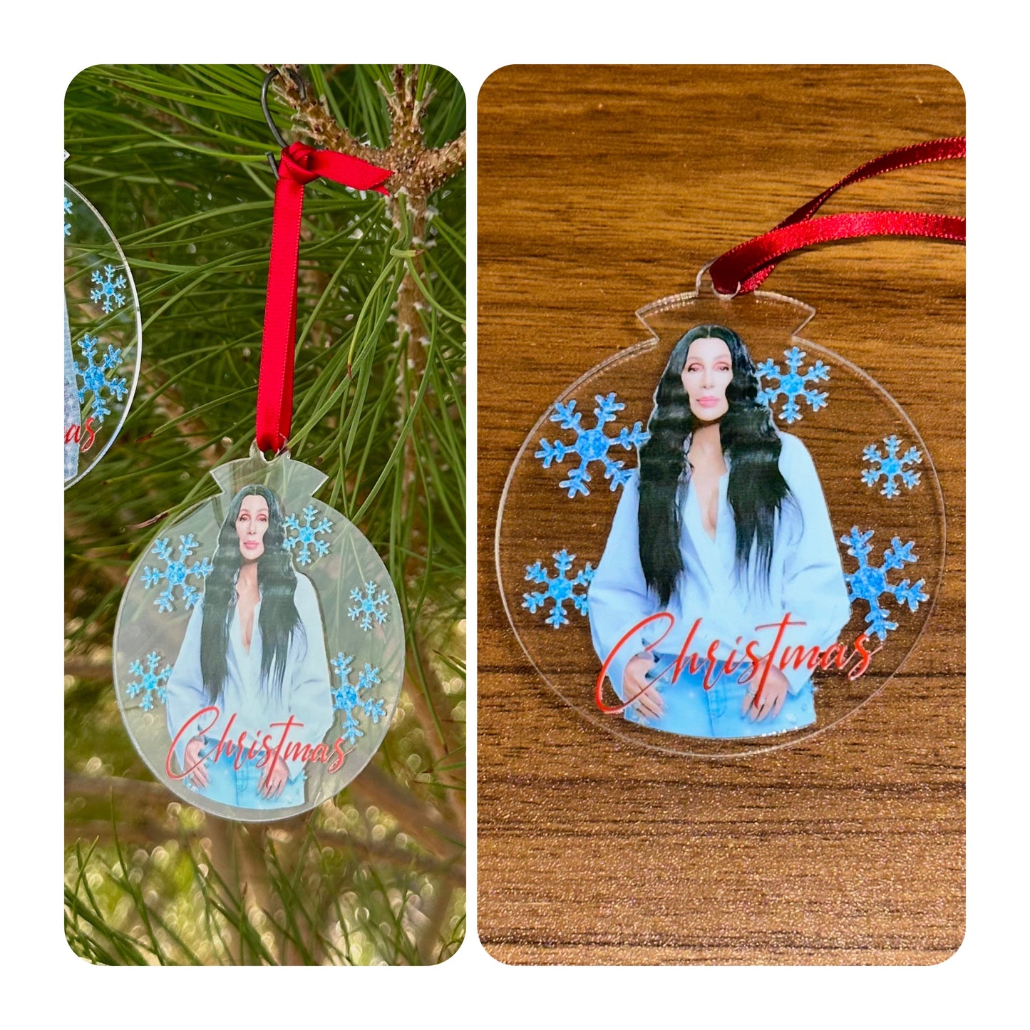 CHER CHRISTMAS ORNAMENT (3 pack)
