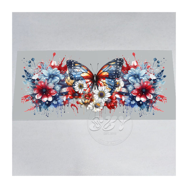 529 BUTTERFLY AND FLOWERS - UVDTF16OZ