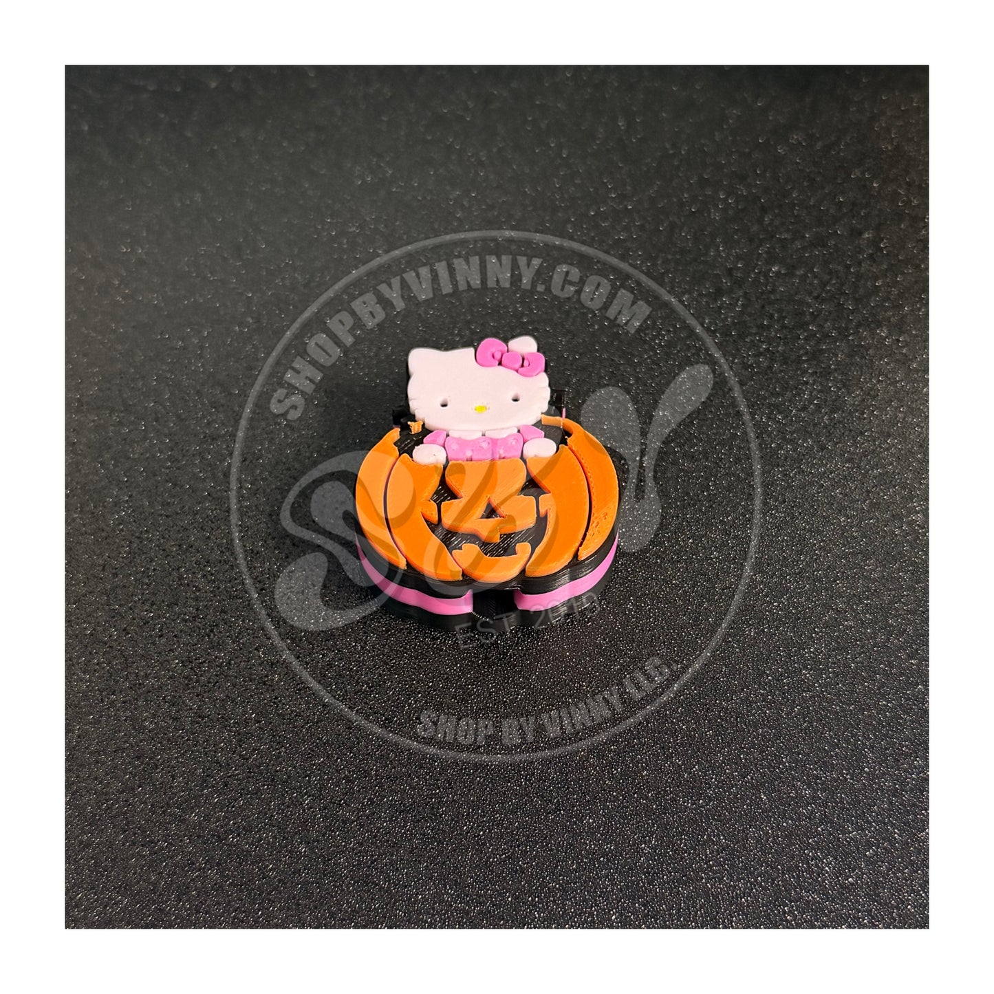 HK KITTY PUMPKIN - STRAW TOPPERS