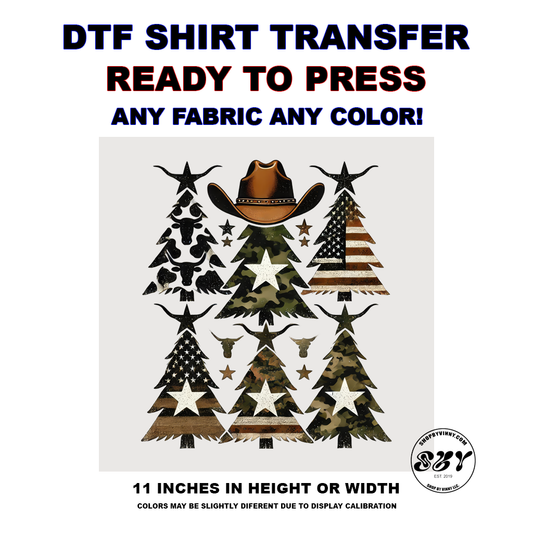 337 WESTERN CHRISTMAS TREES - DTF