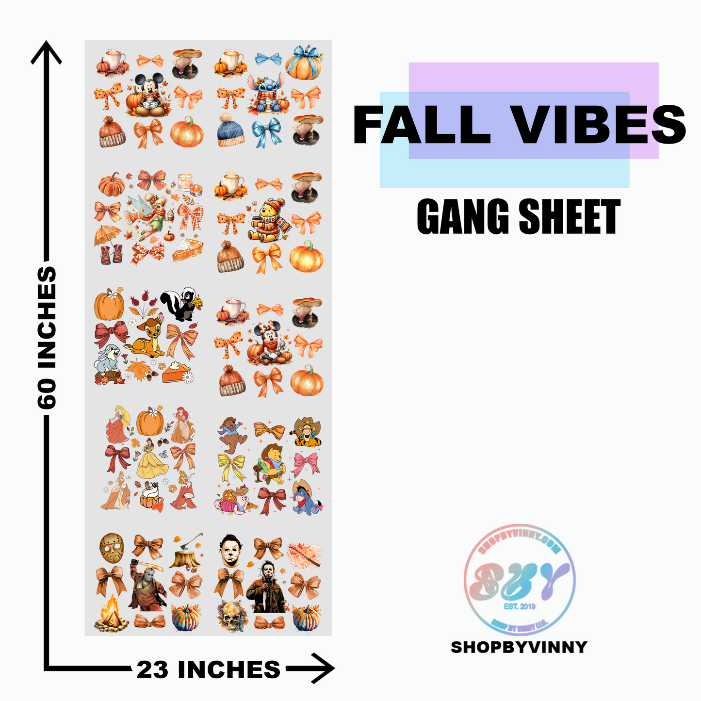 FALL COQUETTE - READY TO SHIP - DTF GANG SHEET