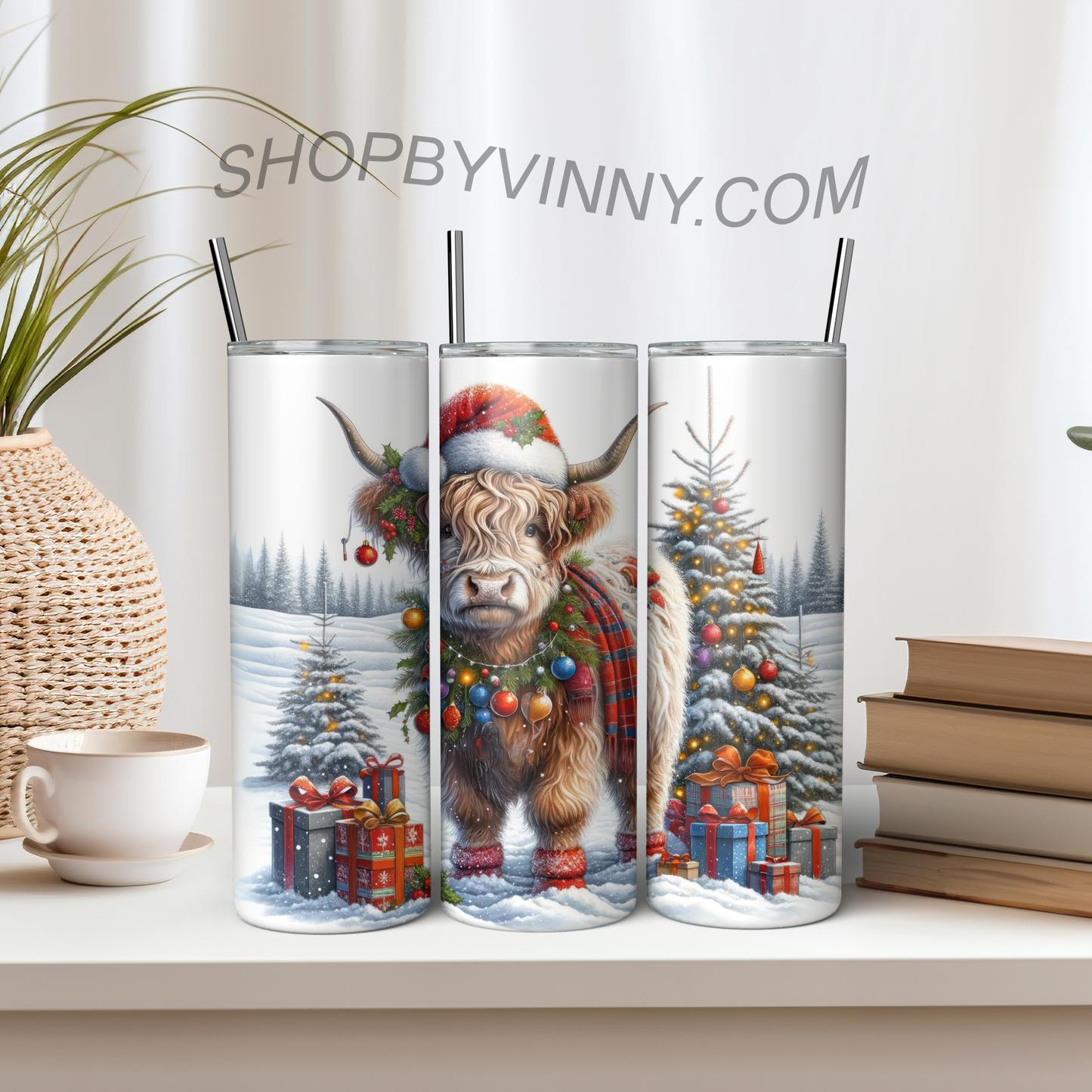 HIGHLAND COW CHRISTMAS - 20oz Tumbler