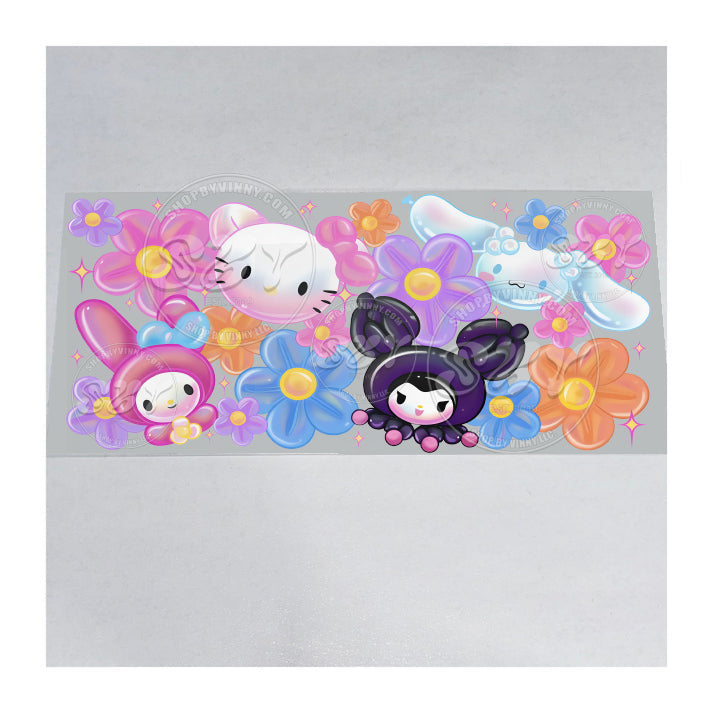 1238 HELLO KITTY AND FRIENDS BALLOONS - UVDTF16OZ