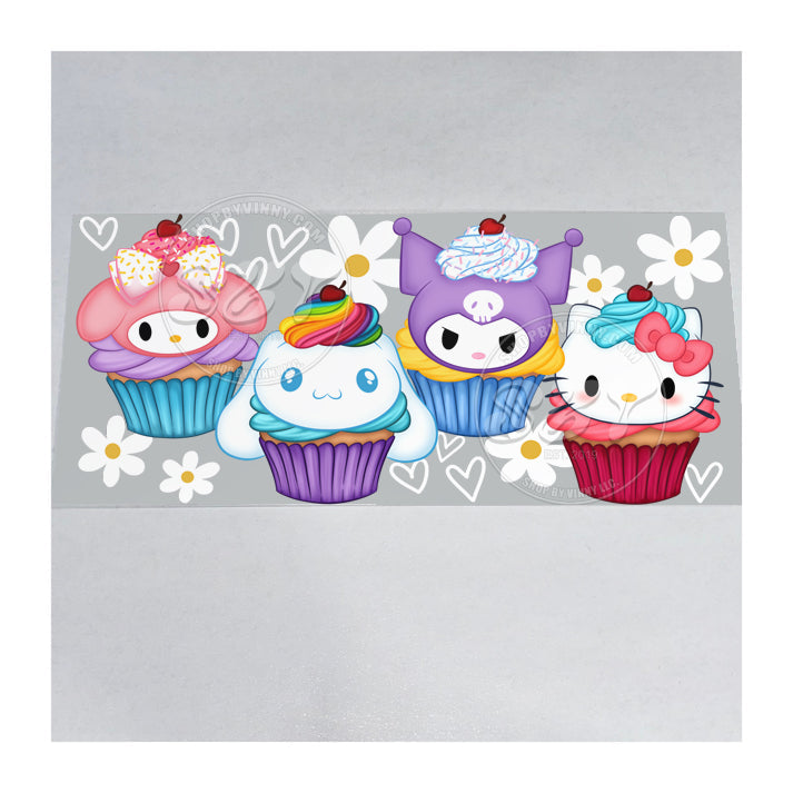 646 HELLO K AND FRIENDS CUPCAKES  - UVDTF16OZ