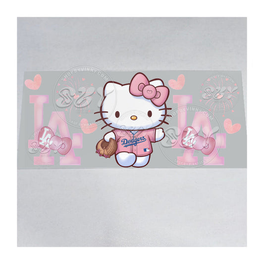 1246 PINK HELLO KITTY DODGERS - UVDTF16OZ