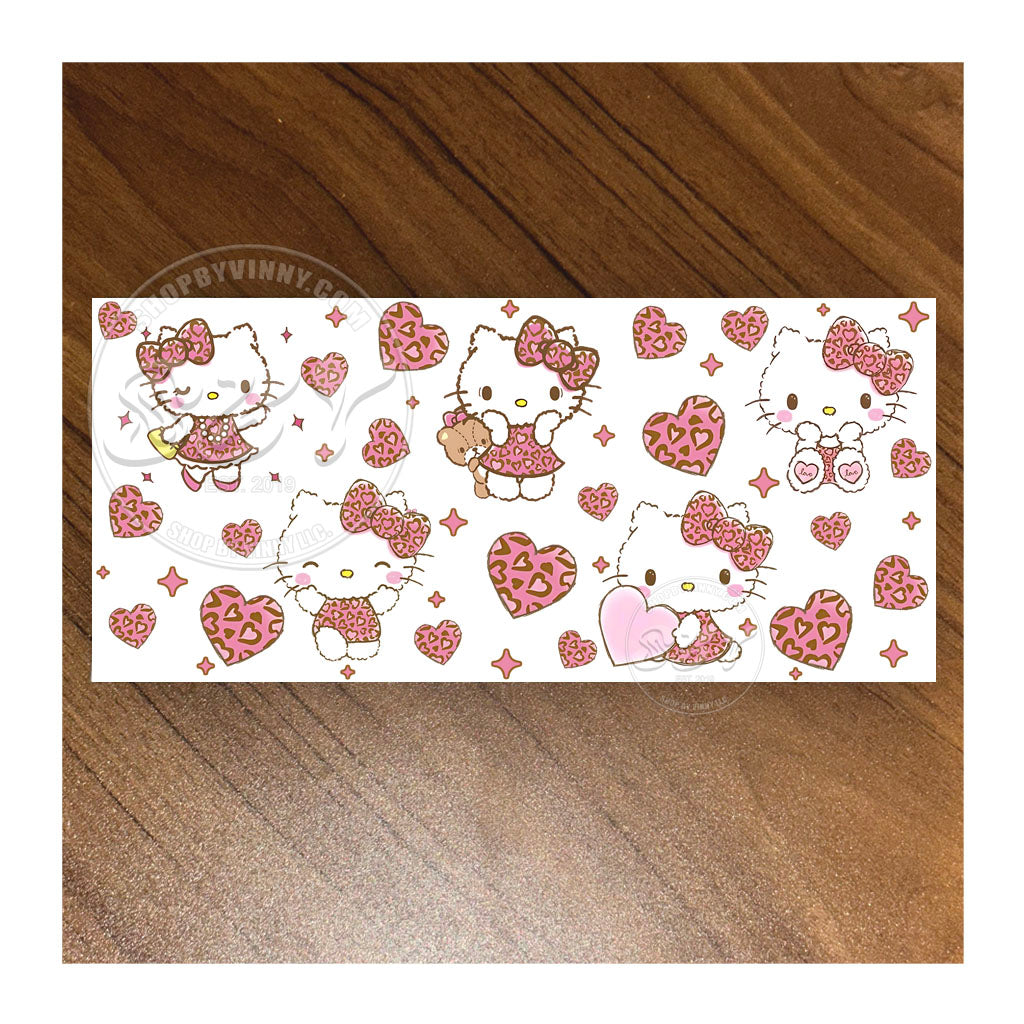 #151 HELLO KITTY LEOPARD HEART PRINT - UVDTF16OZ