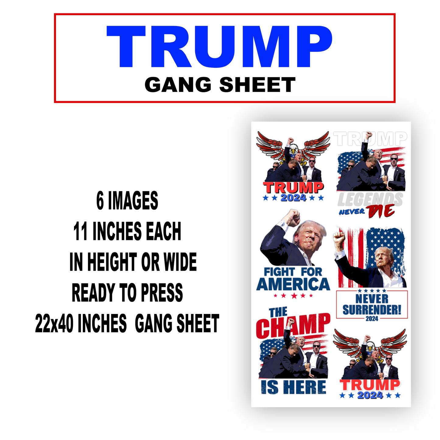 TRUMP GANG SHEET #2