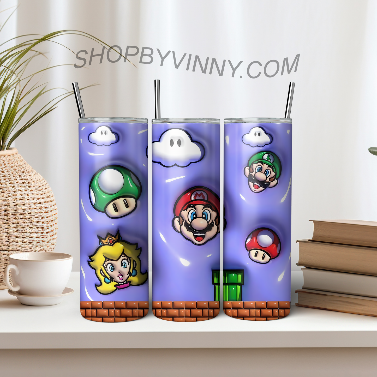 MARIO BROS 3D - 20oz Tumbler