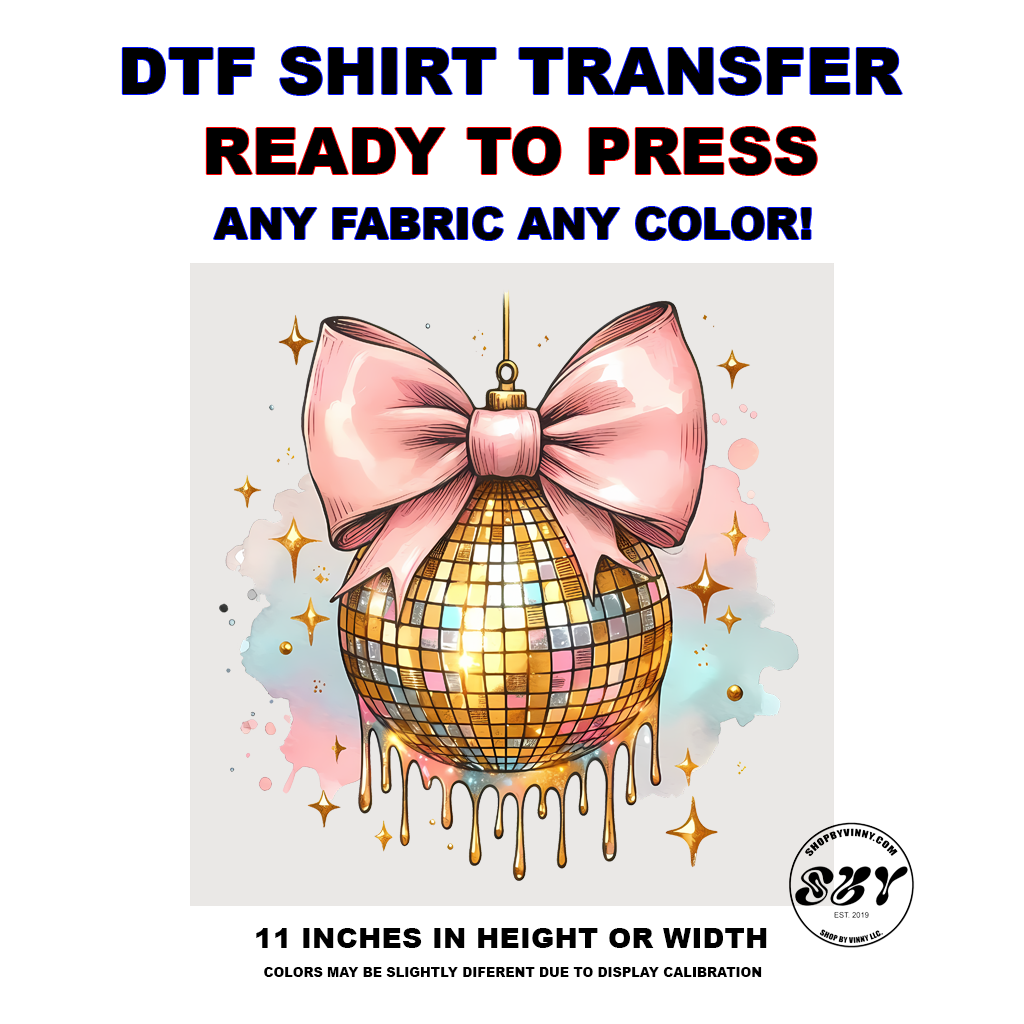 287 MELTING GOLD DISCO BALL PINK COQUETTE - DTF