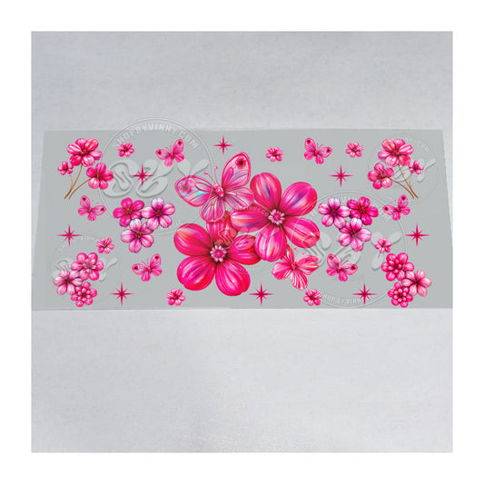 1579 PINK FLOWERS - UVDTF16OZ