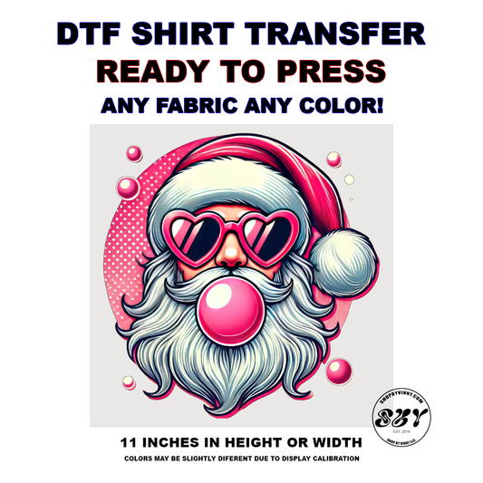 313 PINK SANTA BUBBLE GUM - DTF