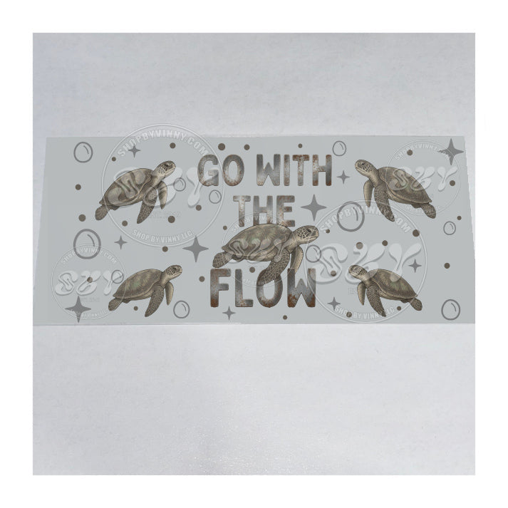 1271 SEA TURTLES GO WITH THE FLOW - UVDTF16OZ