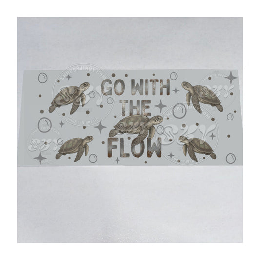 1271 SEA TURTLES GO WITH THE FLOW - UVDTF16OZ