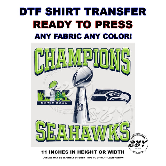 382 SEAHAWKS CHAMPIONS 2026  - DTF