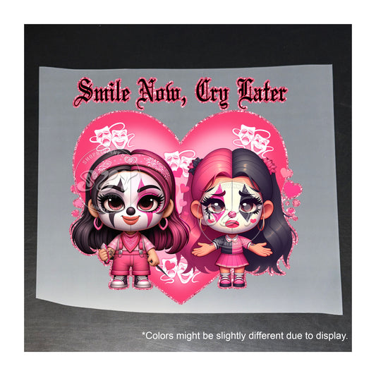 020 Copy of SMILE NOW CRY LATER GIRL PINK HEART - DTF