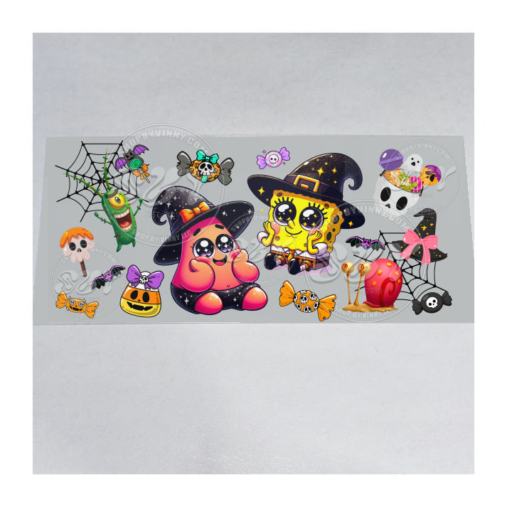 1598 SPOOKY SPONGEBOB AND FRIENDS - UVDTF16OZ