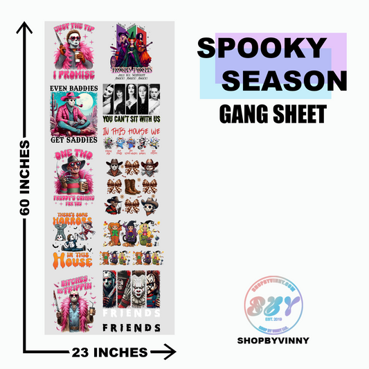 SPOOKY SEASON - READY TO SHIP - DTF GANG SHEET