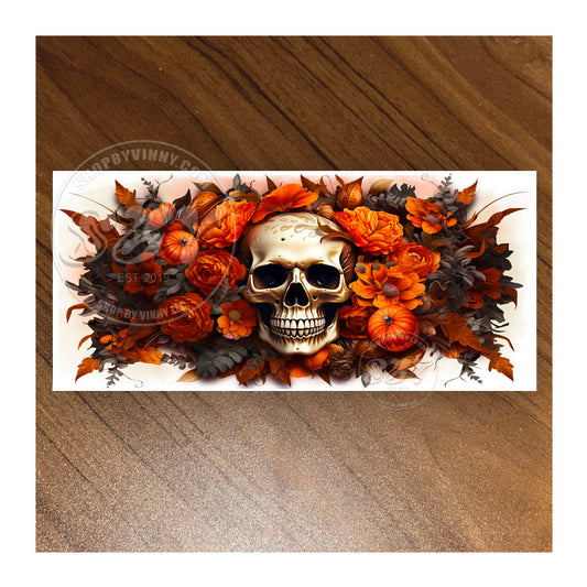 #072 FLORAL SKULL - UVDTF16OZ