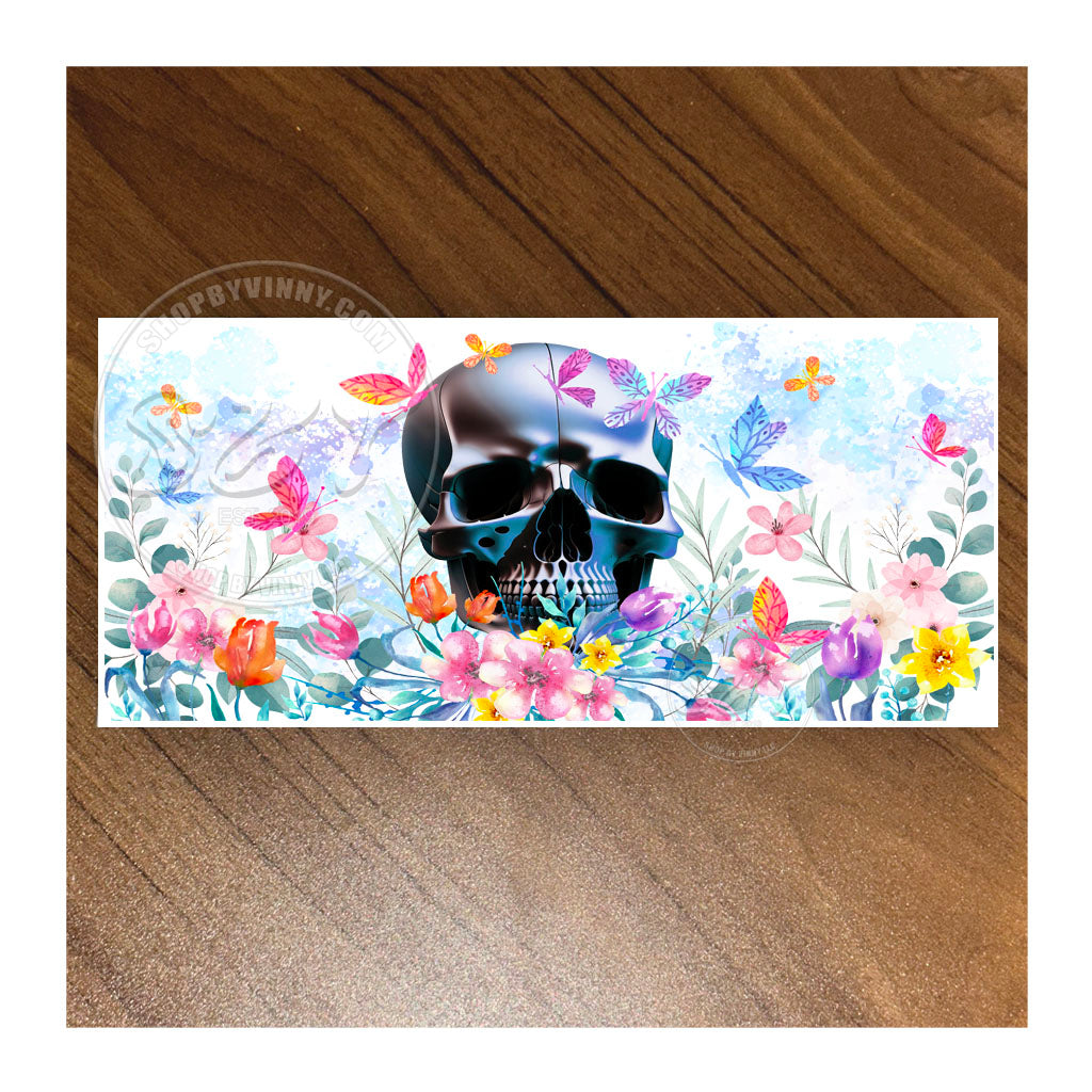 #073 FLOWERS AND SKULL - UVDTF16OZ