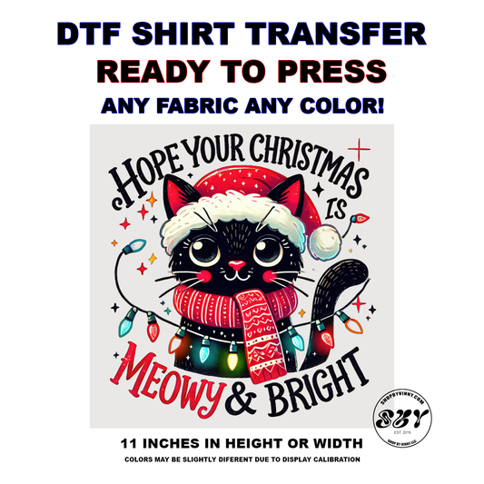 303 MEOWY & BRIGHT JOLLY CAT - DTF