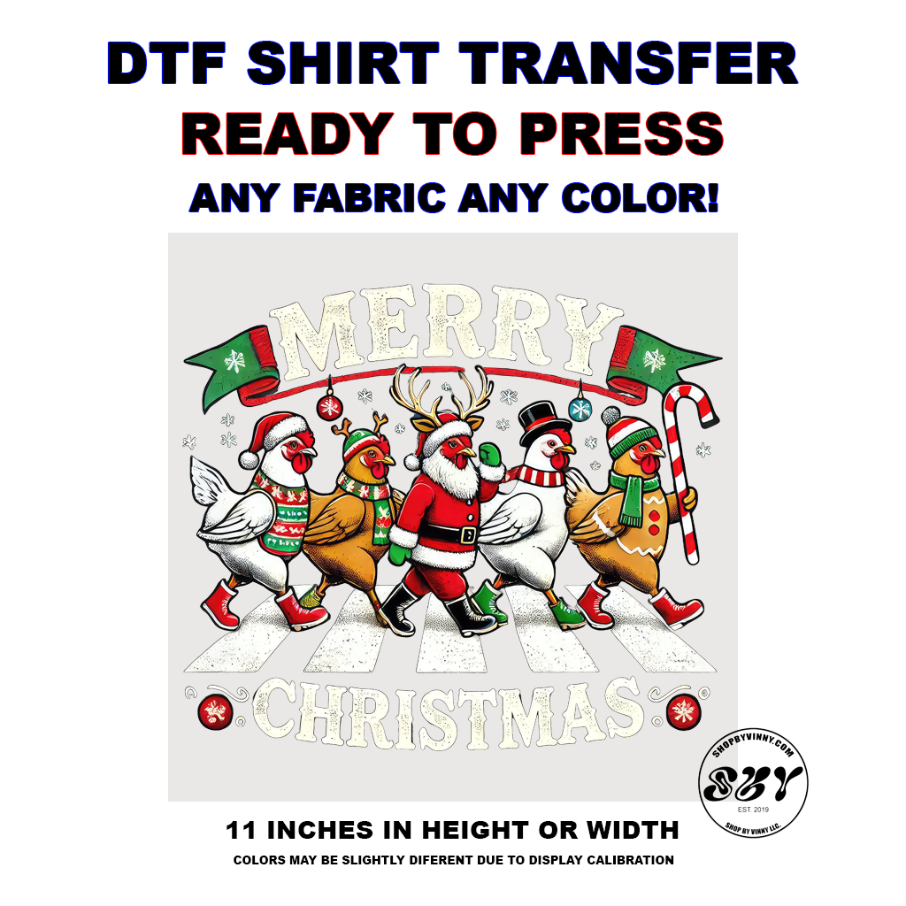 301 CHRISTMAS JOLLY CHICKENS - DTF