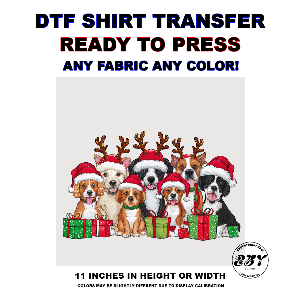 300 CHRISTMAS DOGS - DTF