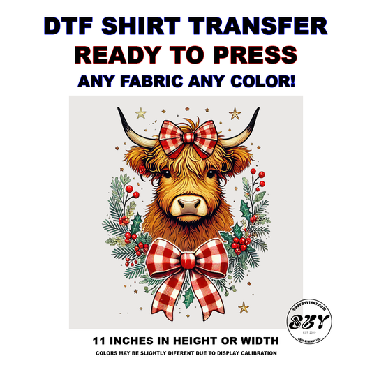 298 HIGHLAND COW CHRISTMAS - DTF