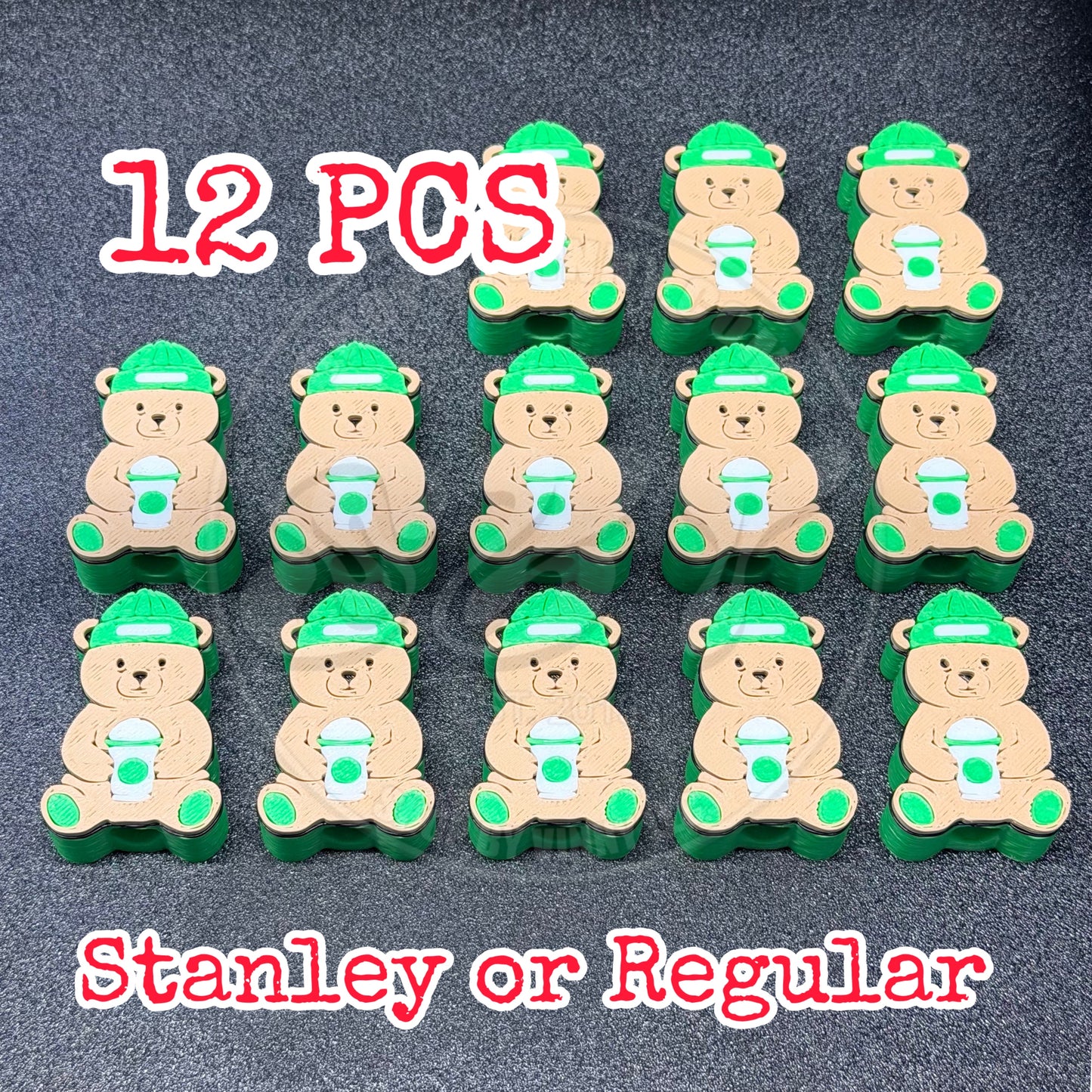 12 PCS - BEARISTA STARBUX - STRAW TOPPERS