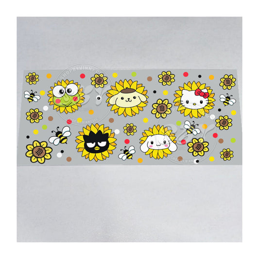 1046 SUNFLOWERS HELLO KEROPPI FRIENDS - UVDTF16OZ