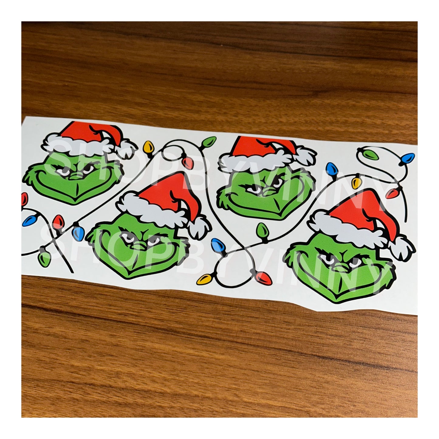 16oz Glass Beer Can Wrap. - GREEN GUY XMAS - Printable Vinyl