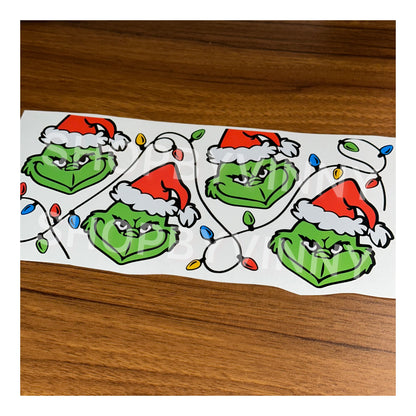 16oz Glass Beer Can Wrap. - GREEN GUY XMAS - Printable Vinyl